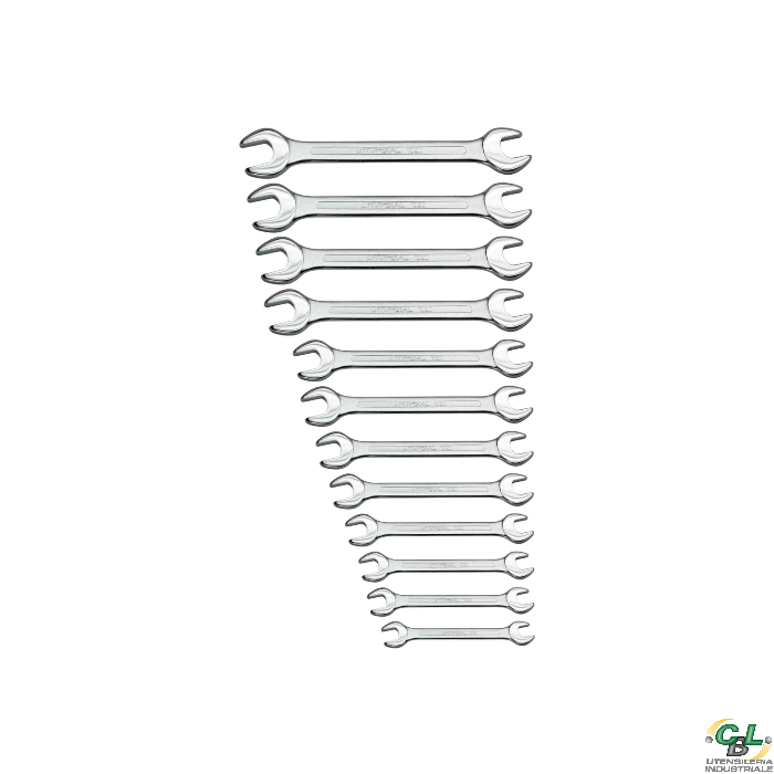 12 chiavi a forchetta cromate